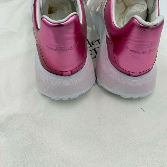 Women’s Alexander McQueen low top metallic sneaker size 38 made in Italy - Picture 10 of 12
